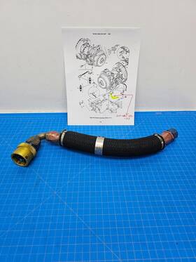 205-062-650-23 Bell Helicopter Uh-1h Engine Oil Line With Quick Disconnect