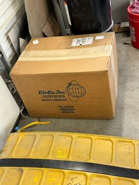 627198 Continental O-200 Aircraft Engine Crankcase. With Fresh Divco Yellow Tag