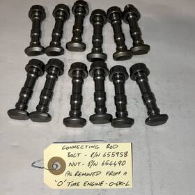 655958 Continental Io-470l Con Rod Bolt P/n And Nut Removed From Inch Time Engine