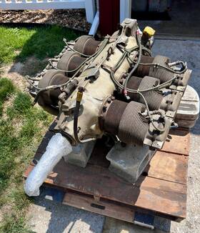 532271 Continental O-470 Engine E185 Variant As-is Turns Over Navion Beechcraft