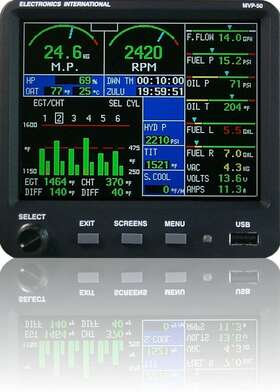 Mvp-50p-a-1c-180 Electronics International Ei Mvp 50 Digital Engine Monitor - Brand New In Box With All Sensors Inc No Wait