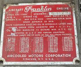 4ac-176b2 Franklin 4ac 176b2 Aircraft Engine
