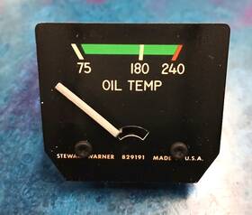 Piper 829191 Face P/n 444912 Oil Temp Gauge