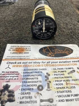 3265015-0101 Ragen Cessna 9910327-1 Percent Rpm Indicator Serviceable Tag