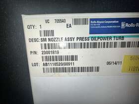 23001819 Rolls-royce Sm Nozzle Assy P/n Oil Power Turb New