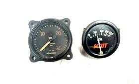 Scott Aviation Corp. Kollsman 131f-04 Vintage Aircraft Oil Pressure Guages Pair Corp