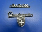 Beech Baron 95-B55 Fuselage Emblems Set (0620-528). Fixed Price $110.00.