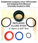 Replaces Allied Part Number X1424 Seal Kit (3" Bore 1-3/4" Rod) (see Text). Fixed Price $98.90.