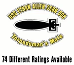 Uss Ethan Allen Ssbn 608 Oval Decal / Sticker Military Navy S06A. Fixed Price $9.99.