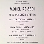 Bendix Fuel Injection RS-5BD1 Overhaul Manual As Used O-470-4 Engines. Fixed Price $108.38.