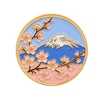 Cherry Blossom Enamel Mountain Brooch Lapel Pins. Fixed Price $10.44.