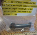 Lycoming Engine Rod Bolt 60007 & Nut 71950 S/s 72976 (aviation). Fixed Price $11.16.