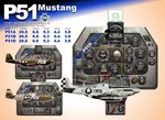 P51ABD Mustang Cockpit Instrument Panel Cdkit. Fixed Price $37.99.