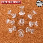 100PCS Standard Thumb Tacks Large Clear Push Pins For Board Steel Point. Fixed Price $5.99.