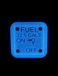 Glow In The Dark Cessna 150/152 Fuel Selector Placard 22.5 Gallons MC0410218-10. Fixed Price $29.99.