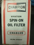 New Champion CH48105 - Oil Filter Aviation Faa/pma. Fixed Price $30.00.