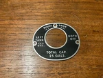 New Fuel Selector Placard, 12.5 Gallons Of Per Side, Cessna 120, 140. Fixed Price $36.00.