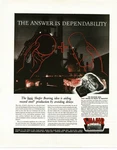 1941 Shafer Corp. Concavex Bearings Steel Mill At Night Vintage Print Ad. Fixed Price $15.95.