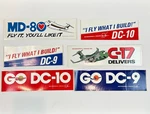 6X Vintage Mcdonnell Douglas Aircraft DC-9 DC-10 C-17 MD-80 Large Sticker Set. Fixed Price $15.00.
