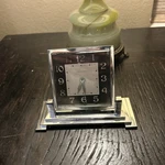 Antique Waltham 8 Day Clock Wind Up Art Deco Chrome Desk Working Tested. Fixed Price $160.00.