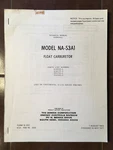 Bendix NA-S3A1 Carburetor Used Continental Engines Overhaul Manual.. Fixed Price $111.09.
