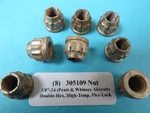 3/8-24 Double-hex Flex-lock Hi-temp Nut Pratt Whitney Aircraft 305109 Silver (8). Fixed Price $25.00.