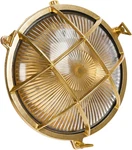 Brass Bulkhead Light Grid Round Nautical Wall Lampshade,ceiling Mount,sauna. Fixed Price $269.31.