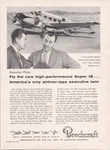 Beechcraft 1959 Print Ad Super 18 Executive Twin Airliner Vintage. Fixed Price $12.58.