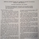 American Bosch Magneto SF14LU-7 & SF14LC-7 Service Instructions. Fixed Price $105.27.