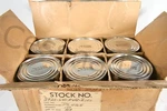 Vintage Unopened Case Of Cans 150 Total AC-165 Aviation Spark Plug New 1956. Fixed Price $1000.08.