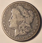 1894 P Morgan Silver Dollar Vg/fine No Damage. Fixed Price $599.95.