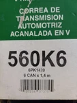 Kelly-springfield 560K6 Can X 1,4M Belt = Ribs 55.118 Inches. Fixed Price $12.00.
