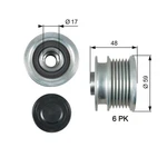 Gates OAP7178 Alternator Freewheel Clutch For Opel, Vauxhall. Fixed Price $55.61.