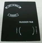 Beech - Cessna Piper Rudder Trim Placard. Fixed Price $16.99.