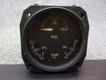 Beechcraft Aircraft Inst & Dev Multifunction Engine Gauge P/n 60-384079-1. Fixed Price $287.00.