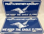 Pratt & Whitney Aircraft Engines We Keep The Eagle Flying License Plate Set (2). Fixed Price $29.95.
