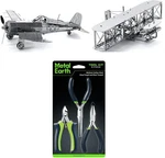 Fascinations Metal Earth Tool Set F4U Corsair Wright Brothers Airplane Model Kit. Fixed Price $29.95.