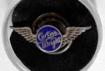 Vtg Wwii Curtiss Wright Aircraft Engines Wings Pin: Sterling Silver; Screw-back. Fixed Price $44.95.