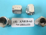 AN818-6J Drilled Stainless Steel Nut For 3/8 Od #6 Flared Tube Lot Of 4 Each Nos. Fixed Price $32.50.