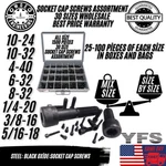 Assorted Allen Socket Head Cap Screws 250/750/1500 Pcs 5/20 Lbs Sizes. Fixed Price $24.65.