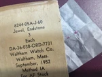 3 Waltham J-60 Endstones For 16S 1945 & 22S 22809 A-11 Day Ac Watchman Clock. Fixed Price $19.95.