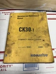 Komatsu CK30-1 Compact Track Loader Operation Maintenance Manual , # A30001 Up. Fixed Price $39.99.