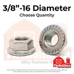 3/8"-16 Stainless Serrated Hex Flange Lock Nuts (choose Qty). Fixed Price $452.68.