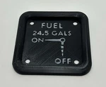 Cessna 150/152 Selector Placard (24.5 Gallons Useable Fuel). Fixed Price $35.00.