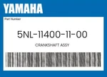 Yamaha Genuine Crankshaft Assy 5NL-11400-11-00. Fixed Price $491.37.