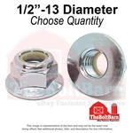 1/2"-13 Grade 5 Nylon Insert Hex Flange Lock Nut Zinc Coarse Thread (pick Qty). Fixed Price $751.20.