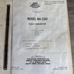Bendix NA-S3A1 Carburetor Used Continental Engines Overhaul Manual Aviation. Fixed Price $30.00.
