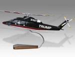 Sikorsky S-76B Donald J. Trump N76DT Desk Wood Helicopter Model Small Scale 1/72. Fixed Price $177.00.