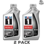 Mobil Racing 4T Sae 10W-40 Advanced Full Synthetic Motorcycle Engine Oil 2PACK. Fixed Price $18.99.