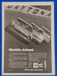1975 Champion Spark Plug Original Print Ad Daytona 500 Allison Parsons Pearson. Fixed Price $12.99.